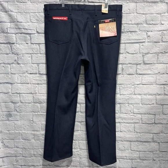 NWT Vintage‎ Levis Pants Men Navy Blue Saddleman Boot Jean Western Cowboy 41X30